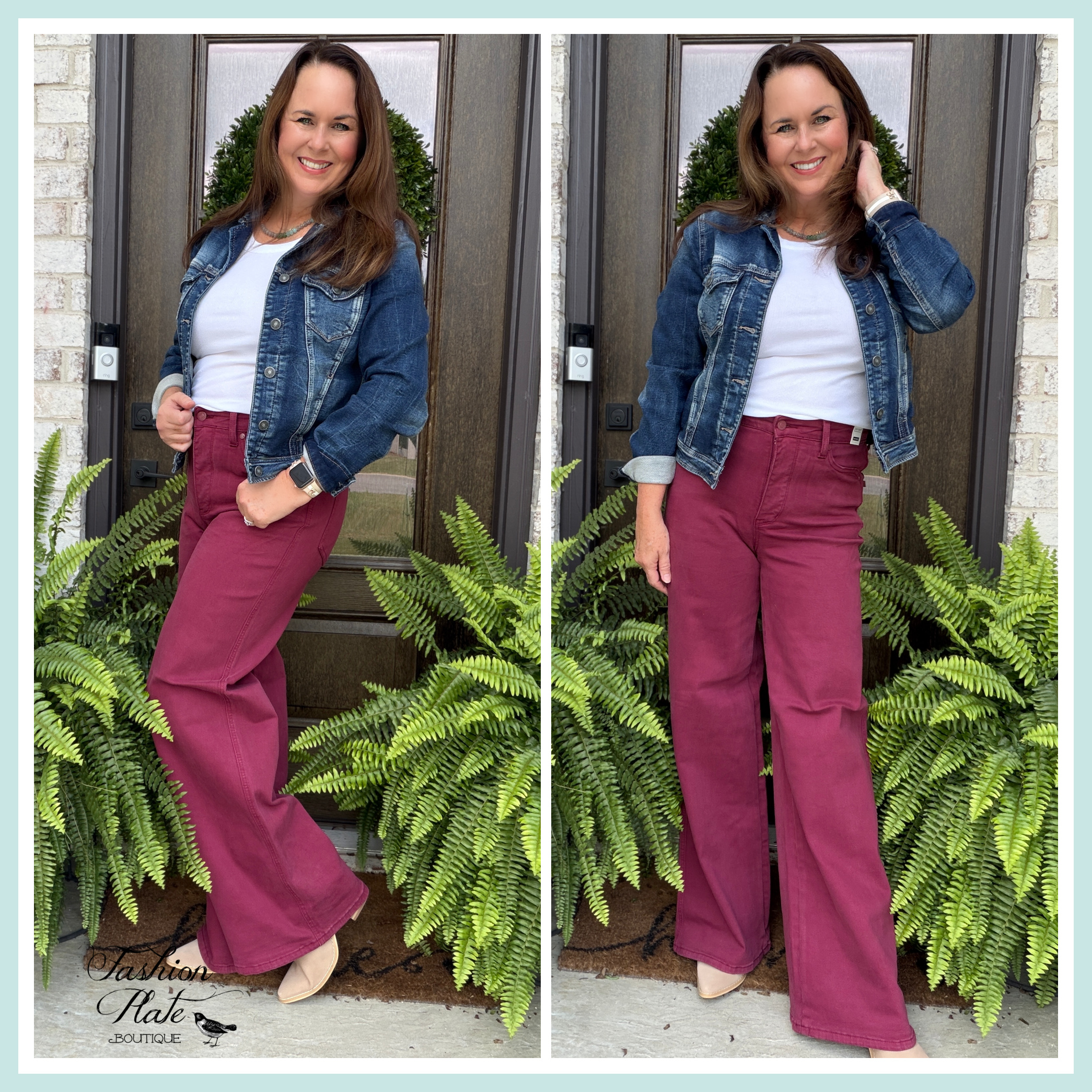 Judy Blue Tummy Control Lux Retro Wide Jeans – Boysenberry