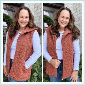 Michelle Mae Rust Quilted Vest