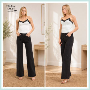 Risen Black Pinstripe Jeans