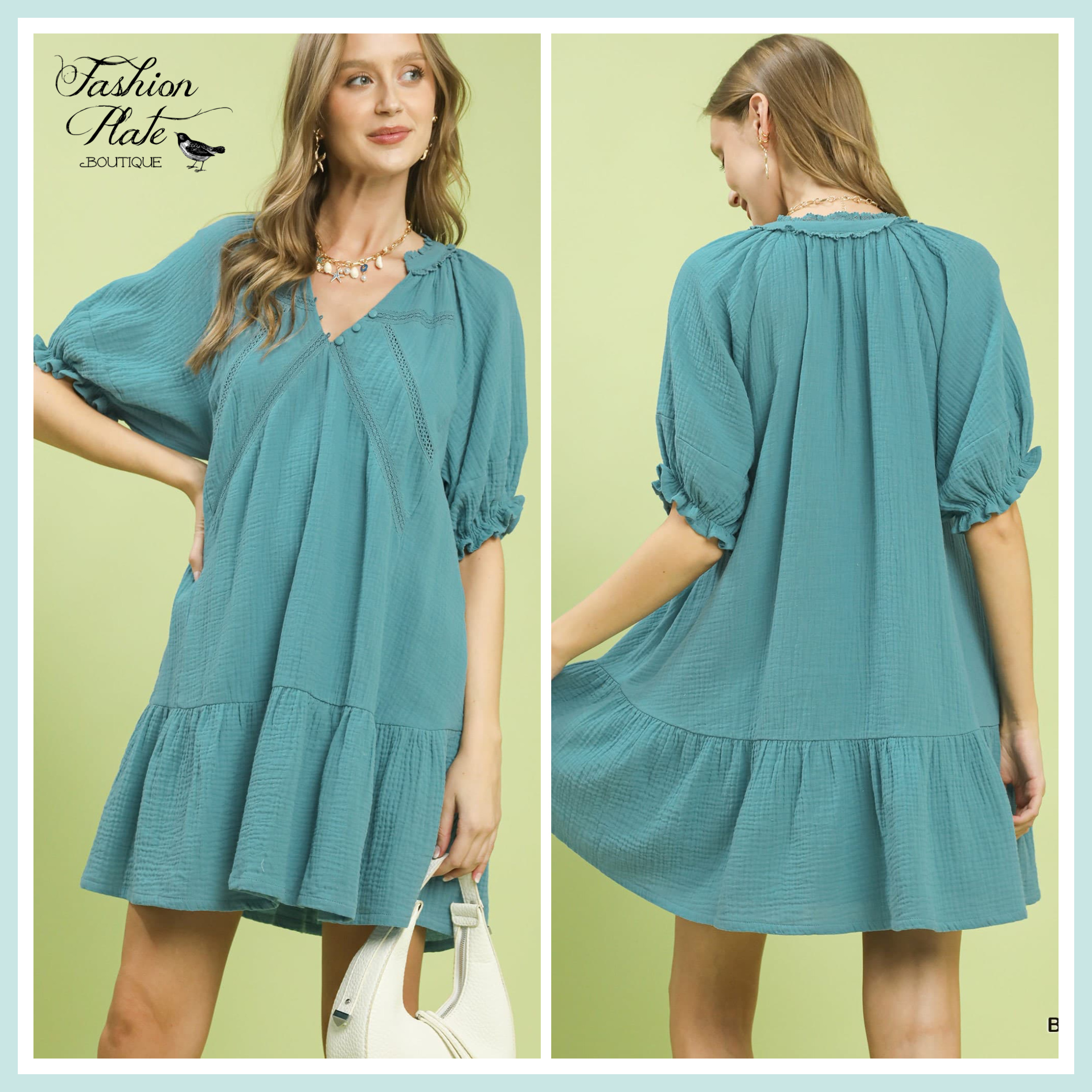 Umgee Cotton Gauze Dress - Image 2
