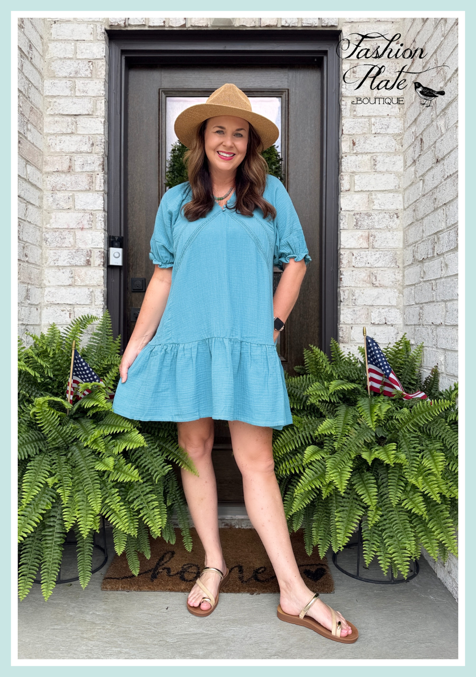 Umgee Cotton Gauze Dress - Image 3
