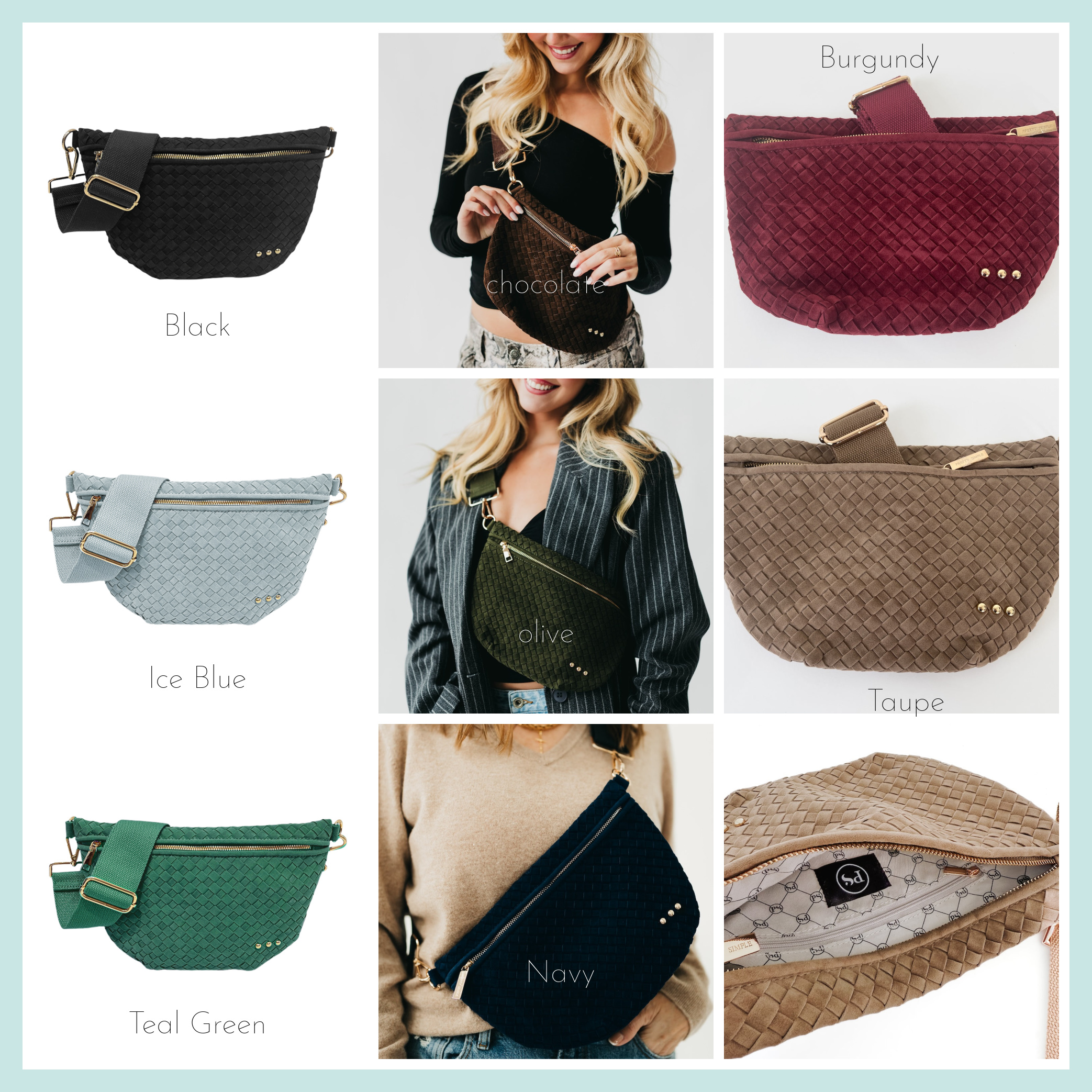 Suede Westlyn Bum Bag by Pretty Simple - Image 2