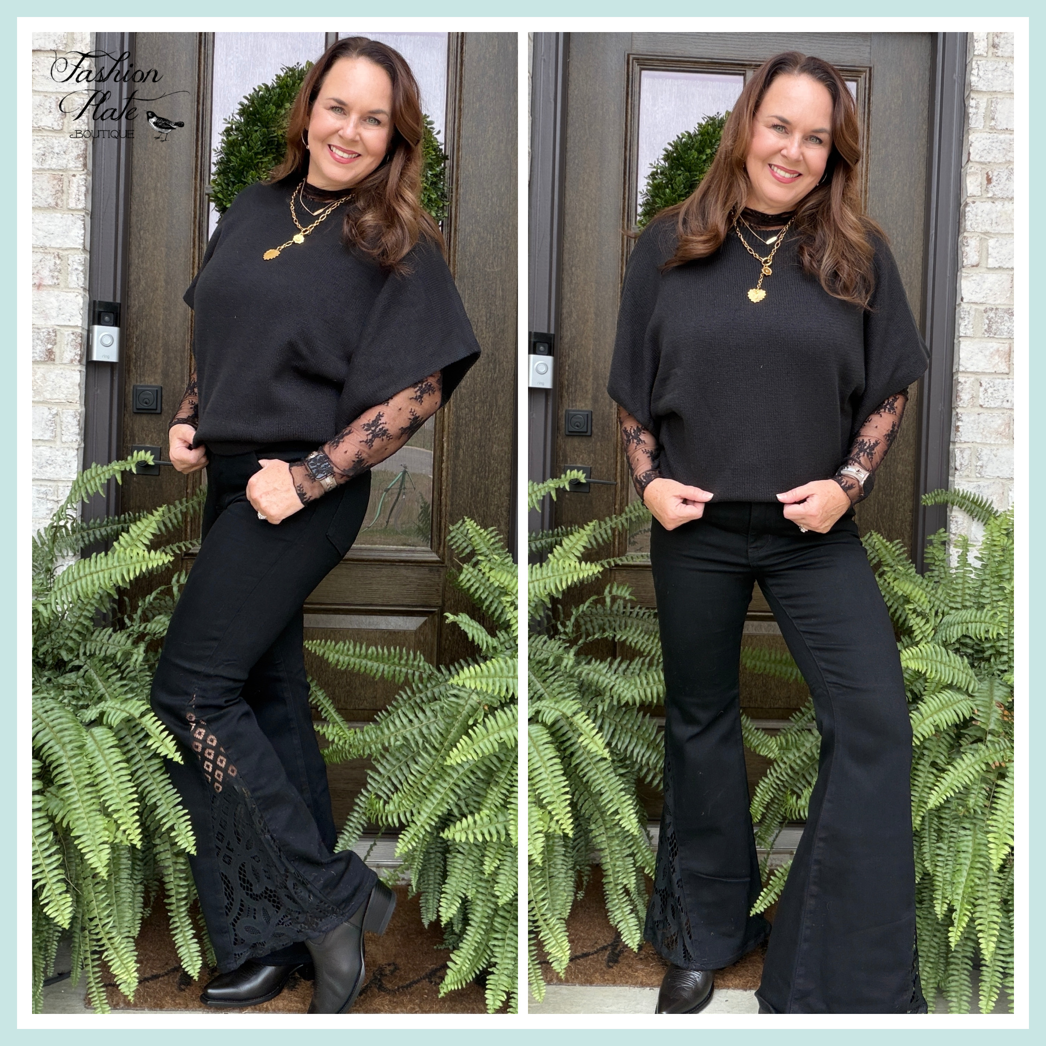 Judy Blue Jaqueline Lace Detail Ultra Flare Jeans - Image 2