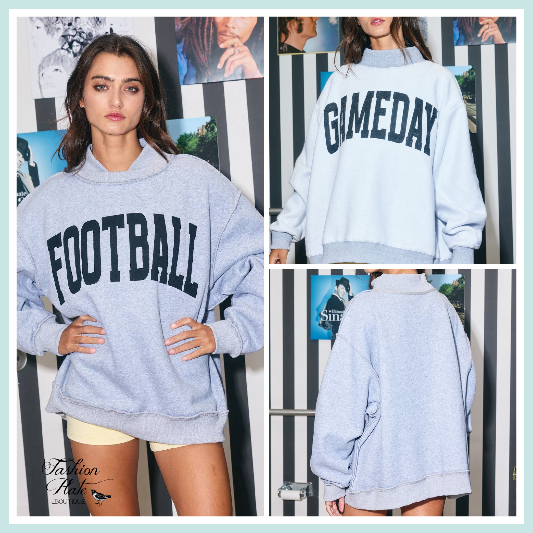 Bucketlist Reversible Game Day Mockneck Sweatshirt - Image 3