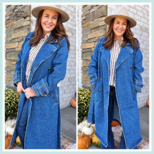 Judy Blue CELINE Denim Trench Coat – Medium Indigo