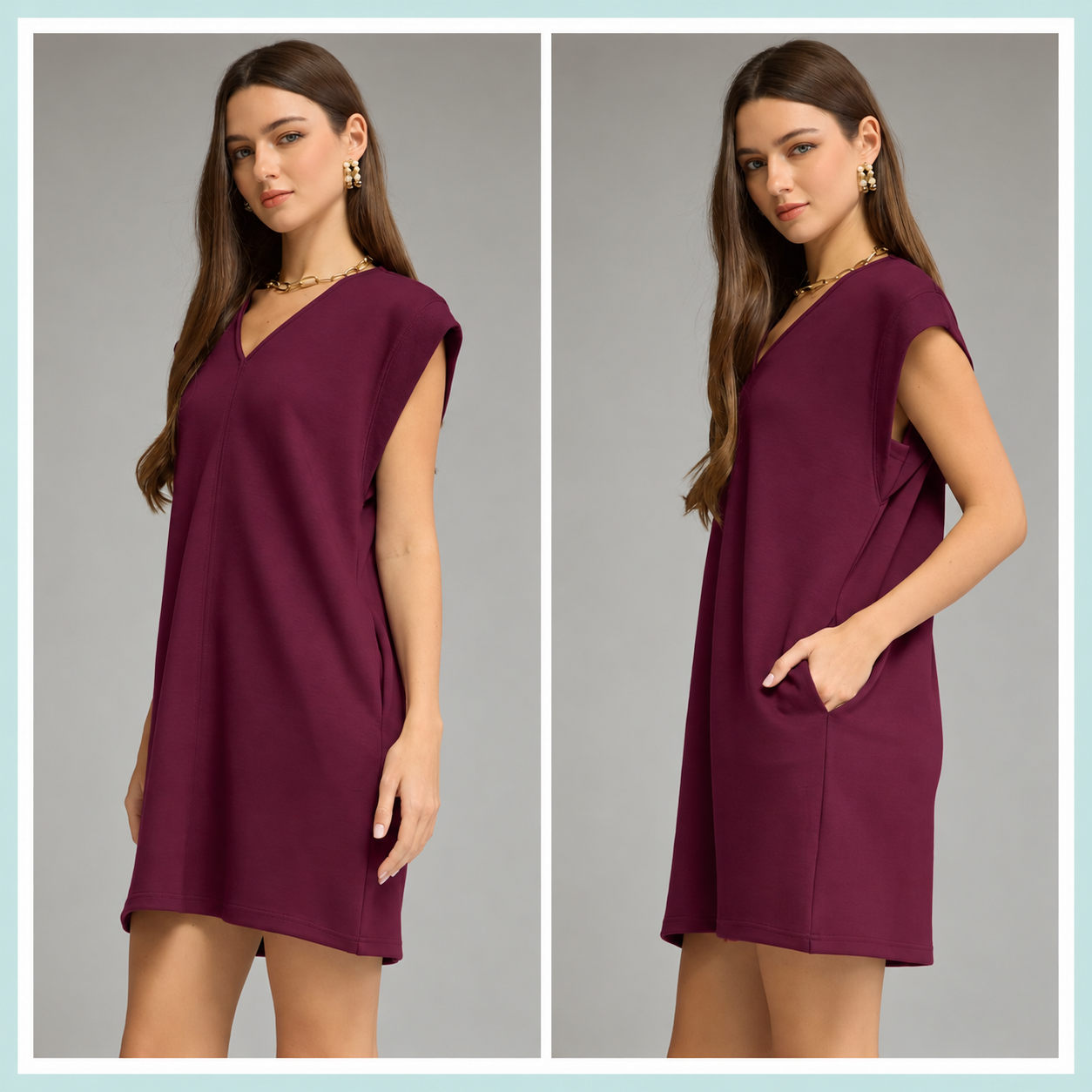 Entro LUX Knit Sleeveless Dress – Brown or Win - Image 7
