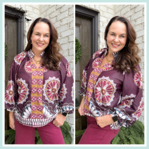 Umgee Boho Print Blouse